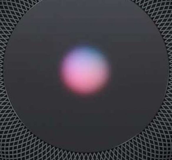 Close up of Apple's Homepod device