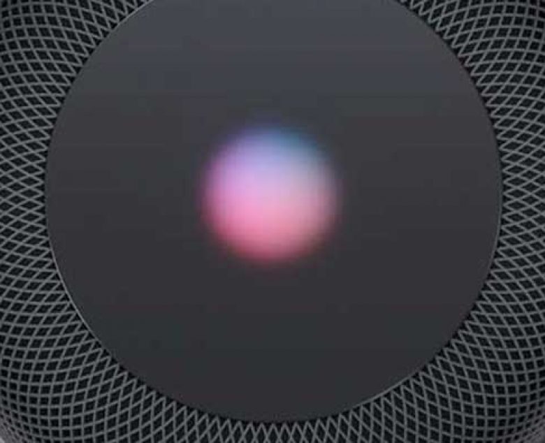 Close up of Apple's Homepod device