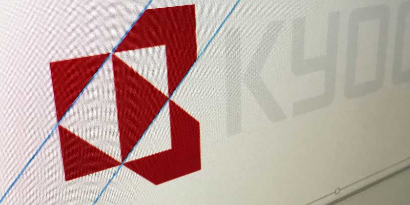 close up of a logo illustration on screen